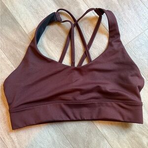 ZYIA Chocolate Brown/ Purple Sports Bra